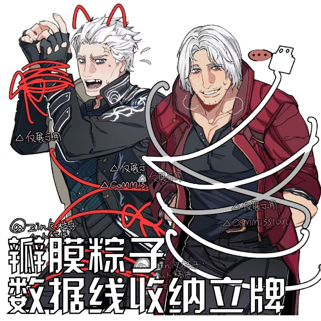 Dante อะคริลิค Bind รูป Devil May Cry จอแสดงผลอะนิเมะสินค้าคอลเลกชันตกแต่งโต๊ะเครื่องประดับ Accesorios Bobbin Winder