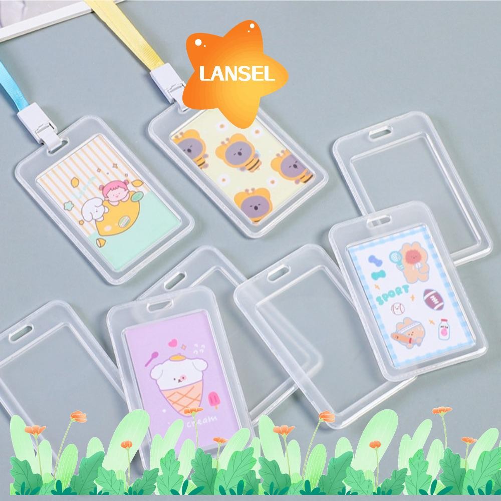 ที่ใส่บัตร แลนเซล, พลาสติกพร้อมปลอกการ์ดเชือกเส้นเล็ก, ที่ใส่บัตรนักเรียนแบบใส