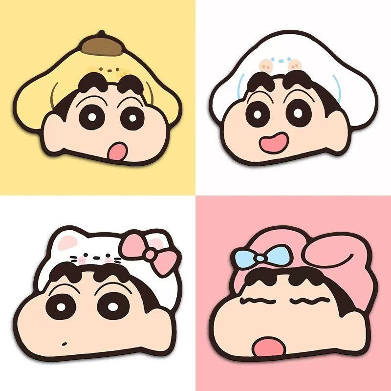 แผ่นรองเมาส์กันลื่นลายการ์ตูน Crayon Shin chan น่ารักสำหรับโต๊ะทำงานและแป้นพิมพ์แล็ปท็อป