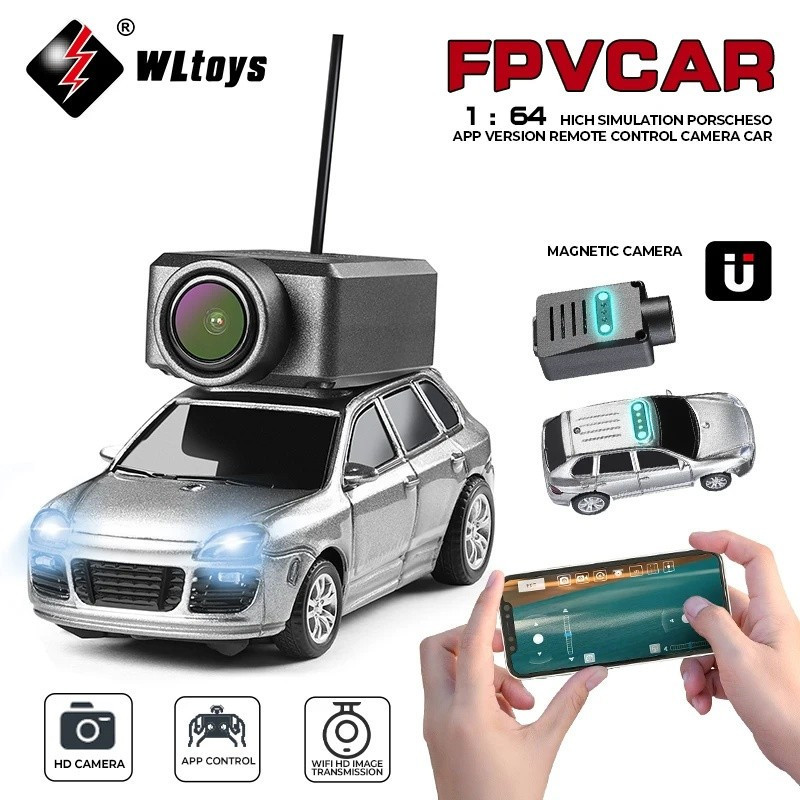 WLtoys 1/64 Mini RC Cars 1:64 พร้อม 720P FPV กล้อง Wifi APP ควบคุมใหม่ล่าสุด RC รถแข่งของเล่นเด็กสํา