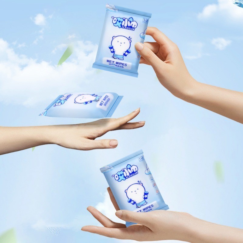 5/10/20แพ็คทิชชู่เปียกเด็กแบบใช้แล้วทิ้ง / ผ้าเช็ดทําความสะอาดปากมือนุ่มพิเศษ / ผ้าเช็ดทําความสะอาดไม่ทอที่อ่อนโยน - รูปที่ 4