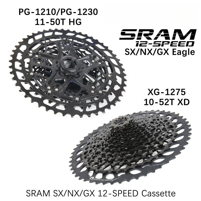 SRAM SX NX GX EAGLE 12-Speed Cassette Freewheel PG-1210 NX EAGLE PG-1230 11-50T SH HG XG-1275 10-52T