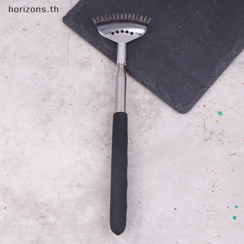 [B&H พฤษภาคม] เครื่องขูดหลังแบบยืดได้ มี 15 คราด, สแตนเลสแบบพกพาด้ามจับยางแบบยืดไสลด์ Back Scratchers {th}