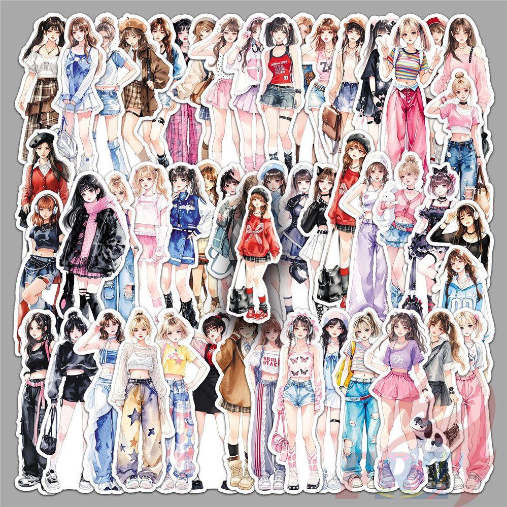 ❉ สติ๊กเกอร์ Y2K Girls Series 01 โมเดิร์น ❉ 50 ชิ้น/เซ็ตกันน้ํา DIY Decals สติ๊กเกอร์ Doodle