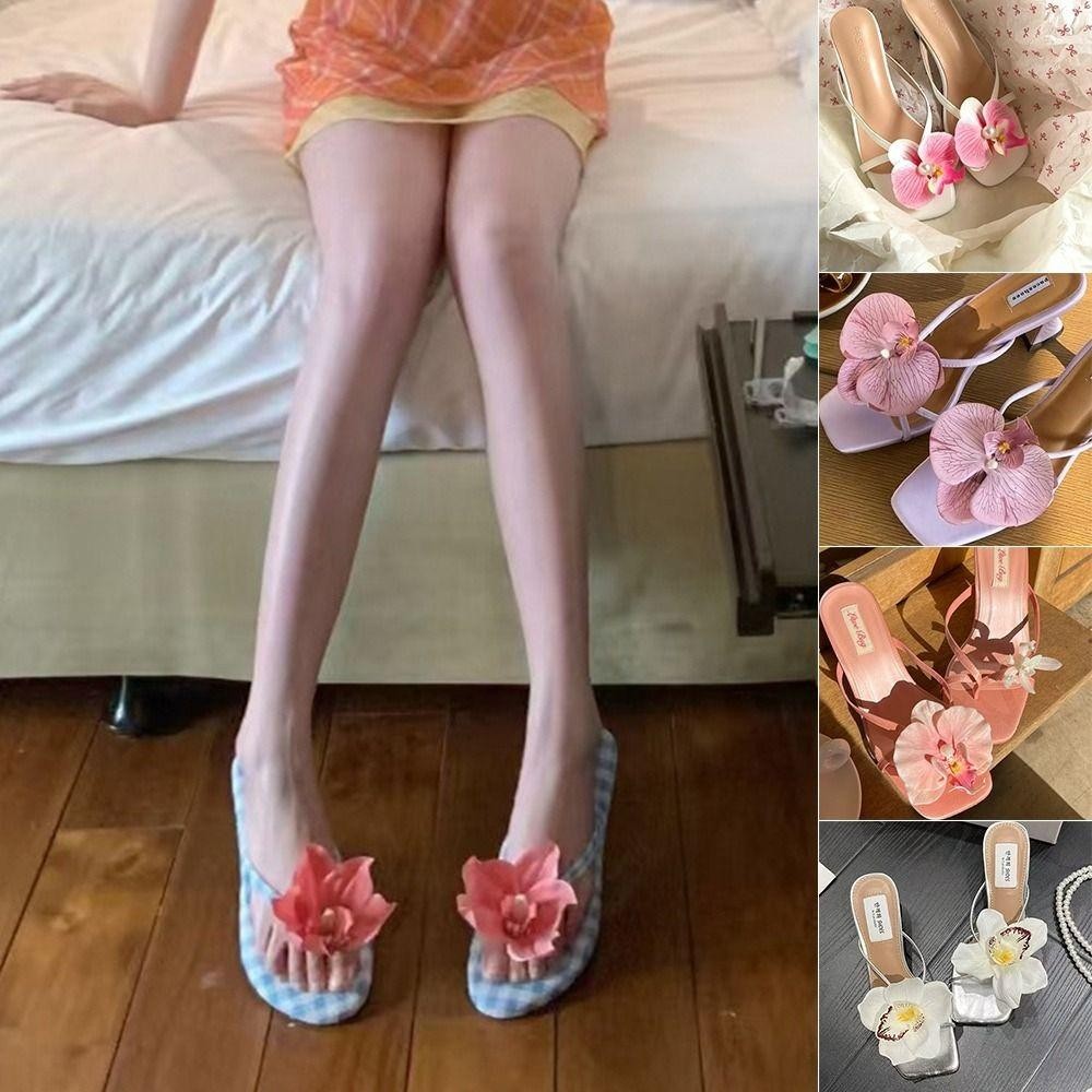 ROADSTAIRS 1 คู่ไทย Fairy ดอกไม้ผีเสื้อรองเท้าหัวเข็มขัด,ส่วนบุคคลออกแบบจําลอง Coloful Phalaenopsis รองเท้าดอกไม้รองเท้าแตะ, ผีเสื้อกล้วยไม้ดอกไม้หวานอุปกรณ์เสริมรองเท้า - รูปที่ 7