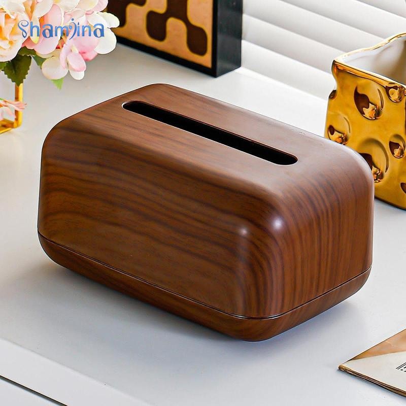 [Shamjina] [แชมจินา] หน้า กล่องกระดาษทิชชูปกผ้าเช็ดปากออแกไนเซอร์สี่เหลี่ยม17.5x12x10เซนติเมตรอเนกประสงค์สําหรับห้องครัวอุปกรณ์เสริมรถยนต์ - รูปที่ 3