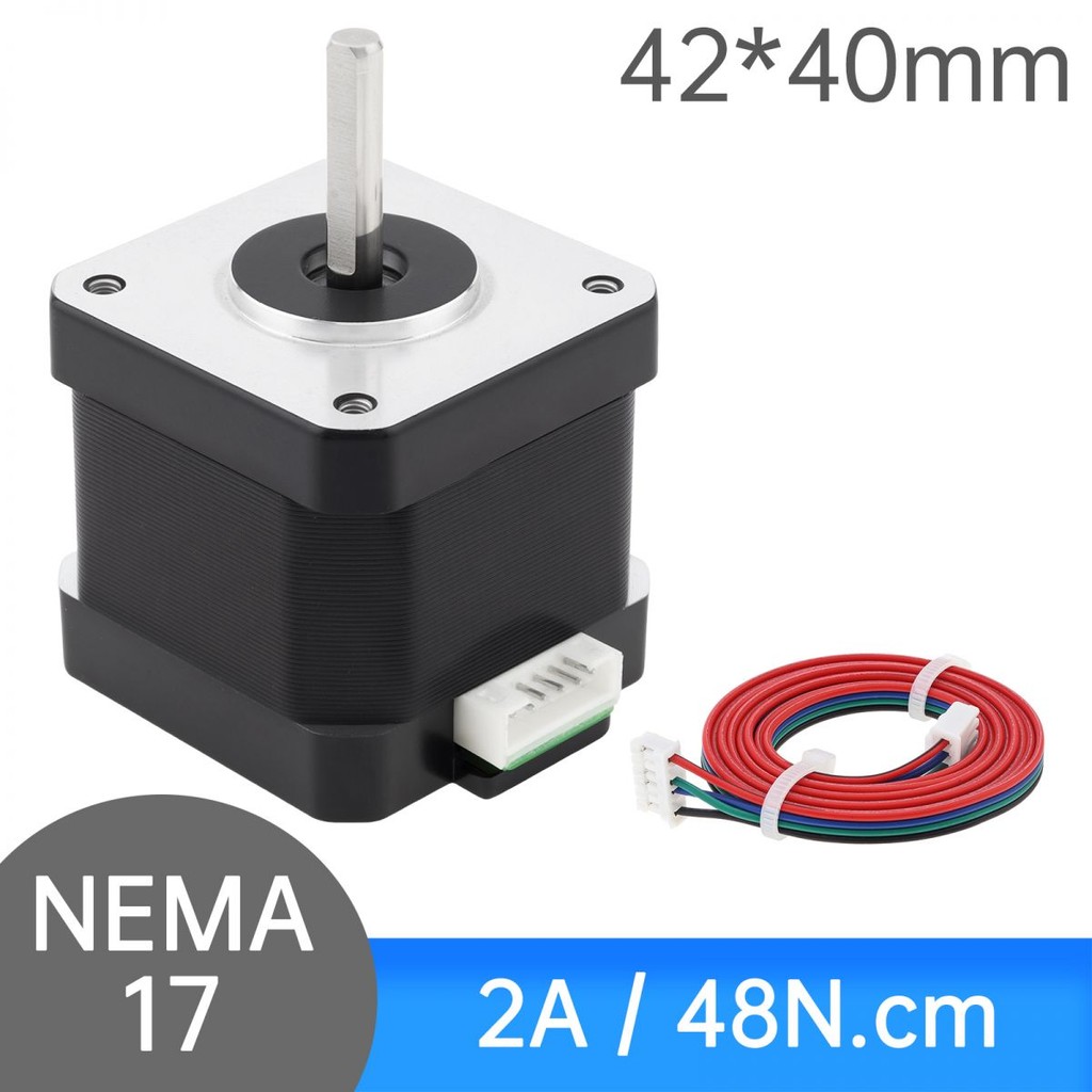 Nema 17 Stepper Motor 40MM Bipolar 2A 48N.cm(66.7oz.in) 42 มอเตอร์ 2 เฟส 4 สาย Bipolar Stepper Motor