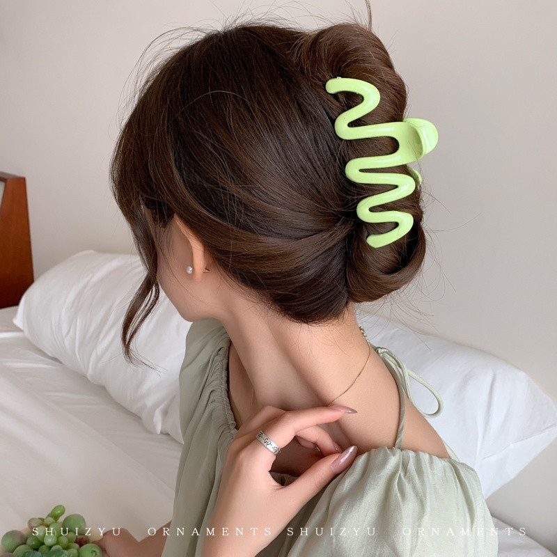 Blessu เกาหลี Frosted Jelly Hair Clamp แฟชั่นคว้าคลิปผมใหม่ Claws คลิป - รูปที่ 4