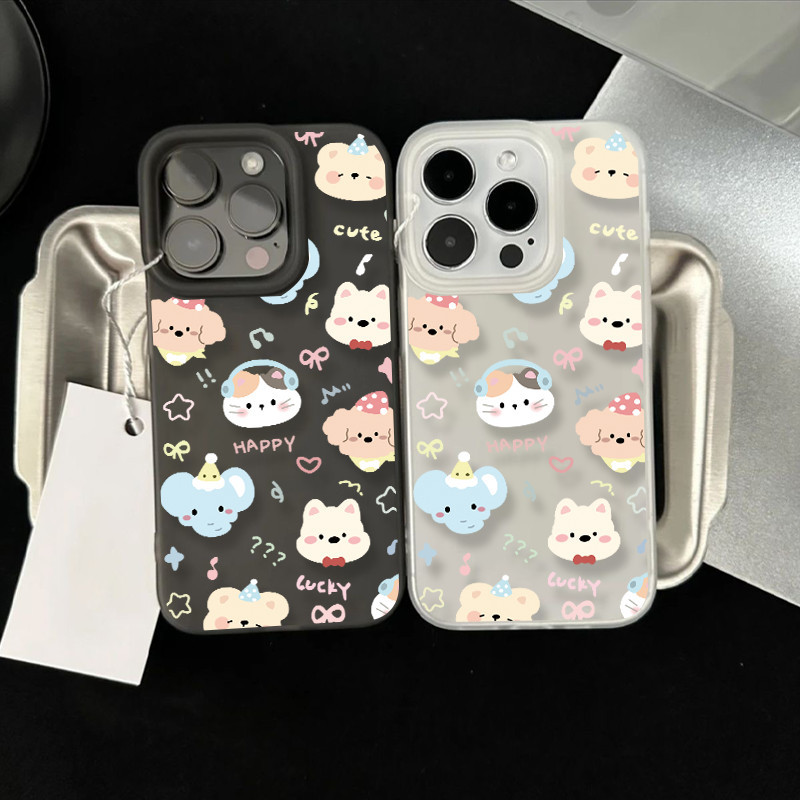 POPPA เคสโทรศัพท์ เคสไอโฟน แบบนิ่ม สำหรับรุ่น 15 14 13 13PRO 13PROMAX 12 Pro Max 11 8plus 7plus 7 XR X XS Max SE 11Pro