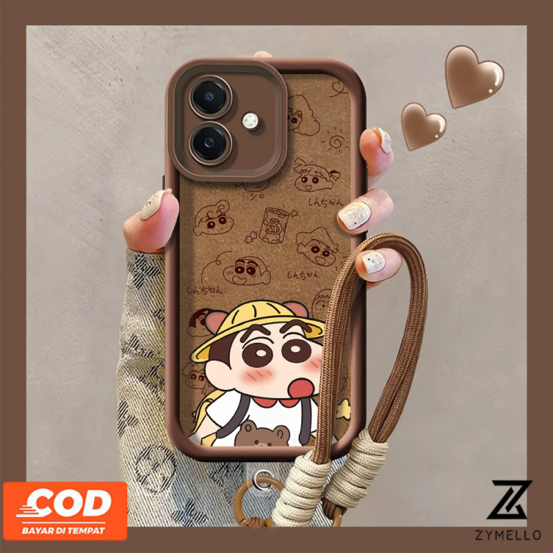เคสโทรศัพท์สำหรับ VIVO V40 V40 Pro Y03 y19s Y28 V30 5G V29 v29e การ์ตูนหมี Shin-Chan ซิลิโคนเคสโทรศัพท์