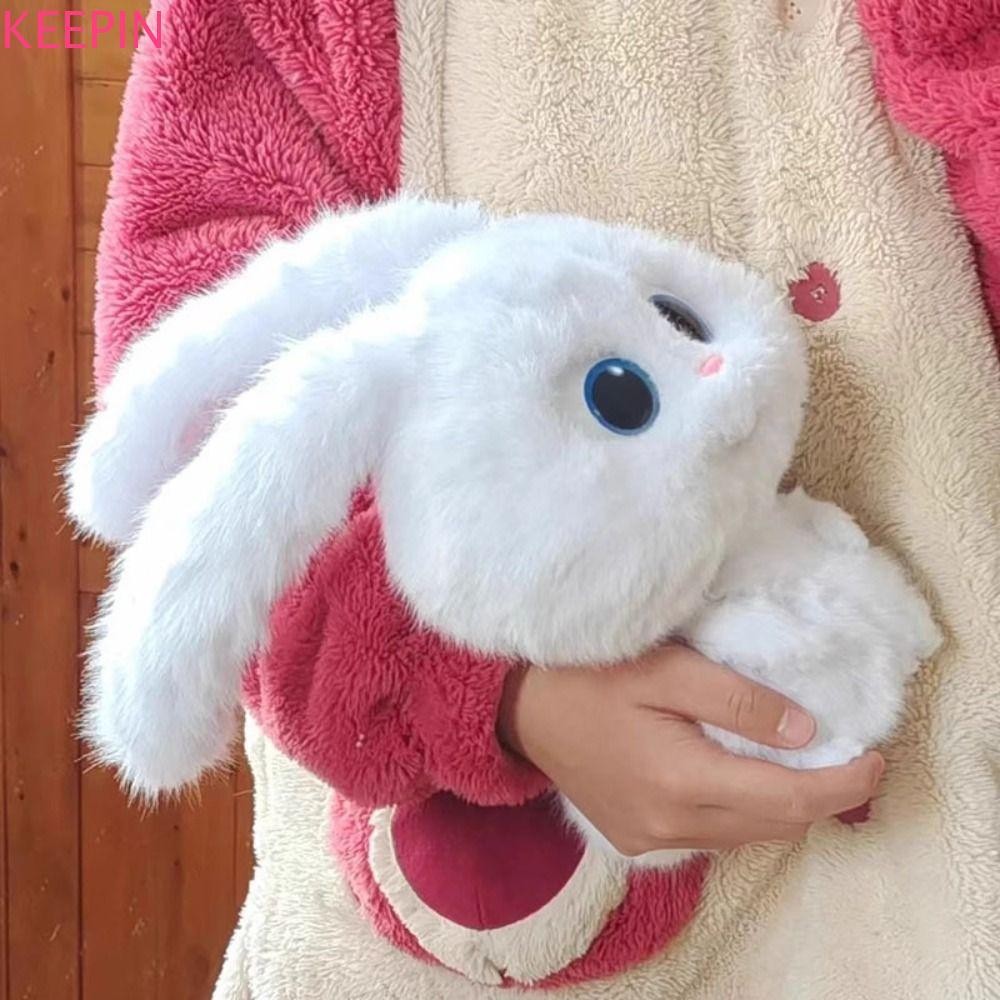 Keepin Snowball ของเล่นตุ๊กตา, Secret Life สัตว์เลี้ยง Movable หูกระต่ายยัดไส้, เด็กแครอท Kawaii 30 ซม.กระต่ายตุ๊กตาของขวัญวันเกิด