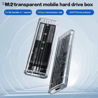 Nle M.2 NVME PCIe NGFF SATA Protocol Case USB Type C 10Gbps PCI-E โปร่งใสฮาร์ดดิสก์ภายนอกกล่องสําหรับแล็ปท็อปโทรศัพท์ N