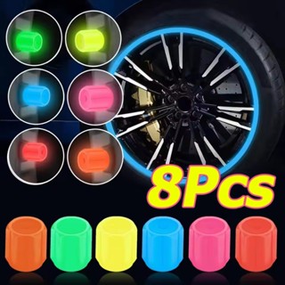 4/8 ชิ้น ฝาครอบวาล์วยาง / ฝาครอบวาล์วยางรถยนต์กันฝุ่น / เครื…