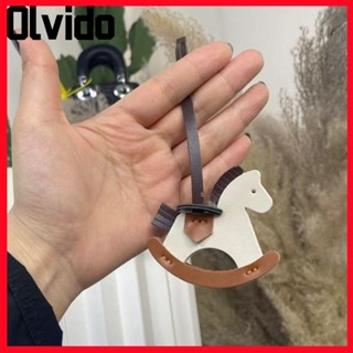 จี้กระเป๋าม้า OLVIDO,หนัง PU Lanyard Pony Purse Hanging Pend…