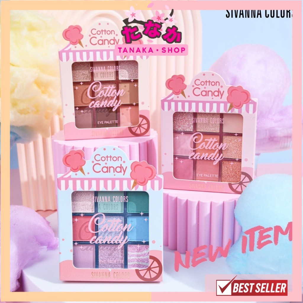 แท้/ถูกที่สุด/ไลฟ์ทุกวัน (1ชิ้น) HF660 SIVANNA Cotton candy EYE PALETTE อายแชโดว์ คอตตอน แคนดี้ อาย พาเลทท์