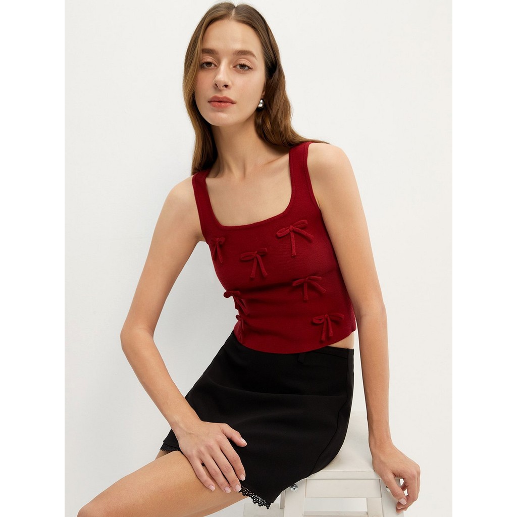 [Pomelo] เสื้อแขนกุดโบว์ / Sleeveless Bow Top