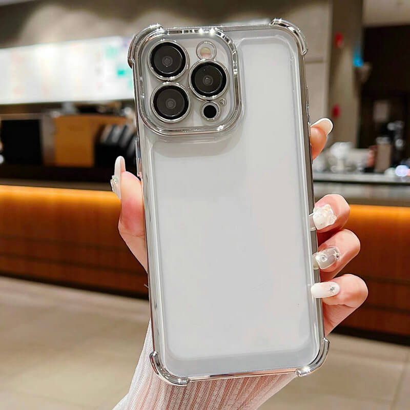 เคส Luxury Plating Transparent Shockproof Silicone Realme Narzo N63 50A 4G 50 30 C63 C61 7i C20 5 5S