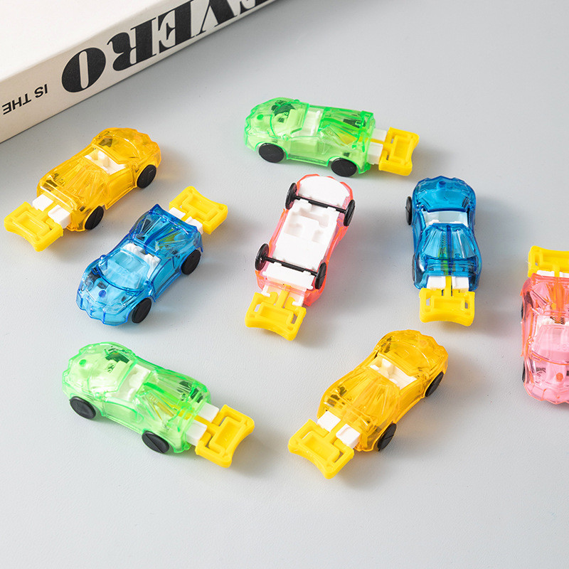 Ejection Scooter Car Racing Game ไม่มีแบตเตอรี่ Inertial Mini รถพลาสติกของเล่นเด็กของขวัญเล็กๆ