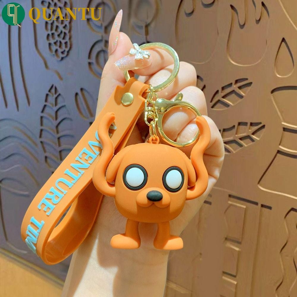 Quantu ตุ๊กตาสุนัขพวงกุญแจน่ารักแฟชั่น Creative Adventure Time Kawaii หูฟังกระเป๋าเป้สะพายหลัง Decor