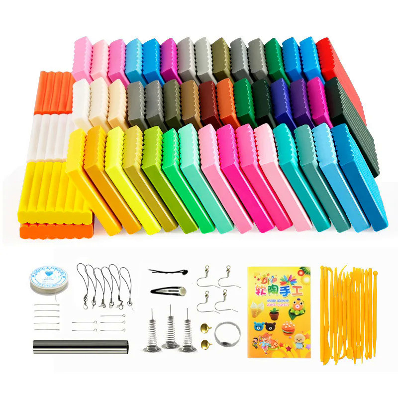 24/36/50 Colors Polymer Clay Fimo DIY Soft Clay Set Molding Craft Oven Bake Clay Blocks  Montessori 