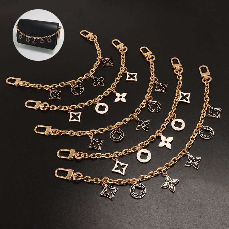 นักออกแบบ กระเป๋าถือเสน่ห์โซ่ขยายสายคล้องไหล่โลหะดอกไม้โซ่ตกแต่งกระเป๋าถืออุปกรณ์เสริมฮาร์ดแวร์คุณภาพสูง