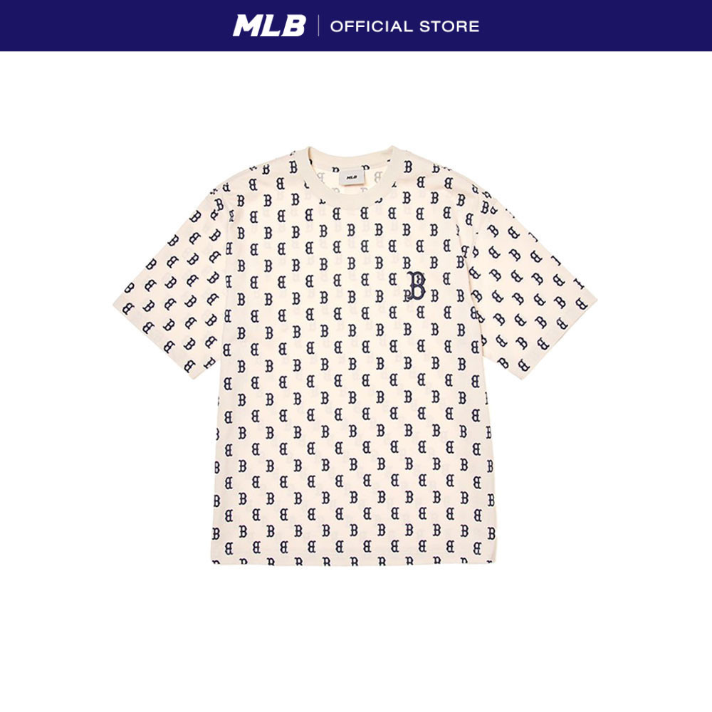 MLB เสื้อยืด ยูนิเซ็กส์ Monogram รุ่น 3ATSM0244 43CRD สีครีม