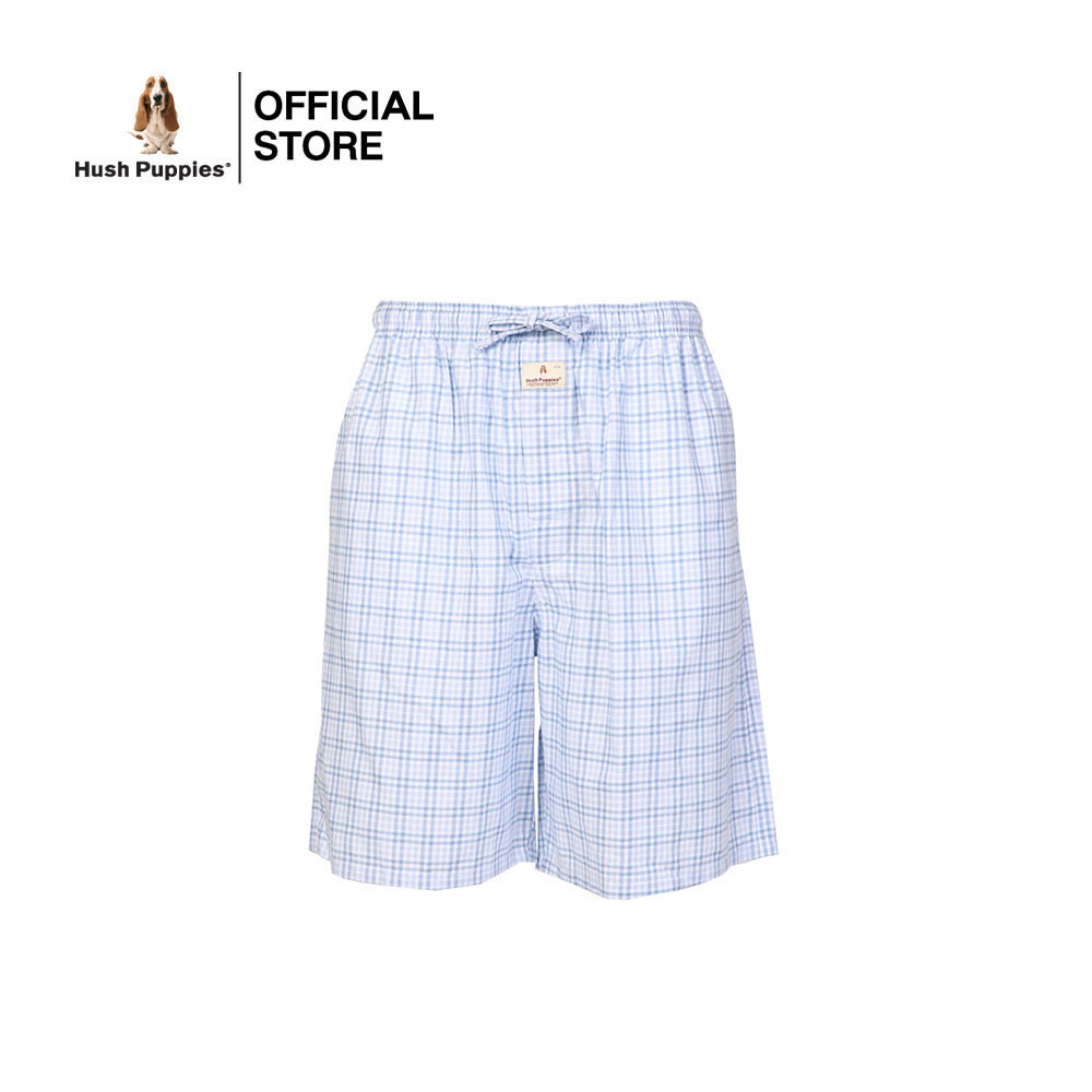 Hush puppies Underwear กางเกงขาสั้นผู้ชาย Sleepwear รุ่น HU H3W3026 Boxer - สีฟ้า