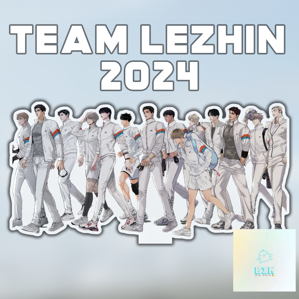 Manhwa BL Lezhin Calendar 2024 คําอวยพรของฤดูกาลทีม Standee และพวงกุญแจอุปกรณ์ตกแต่งล่าสุด-Bin