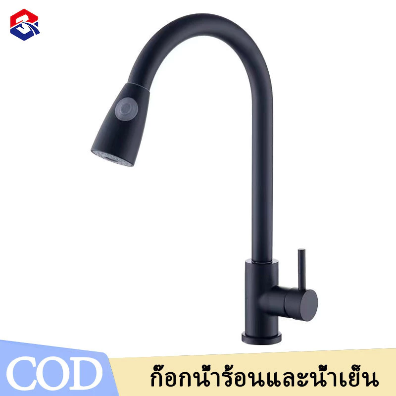 TQTQ สแตนเลส 304 อ่างล้างจานก๊อกน้ํา 360 องศาหมุนมัลติฟังก์ชั่ก๊อกน้ําห้องครัว