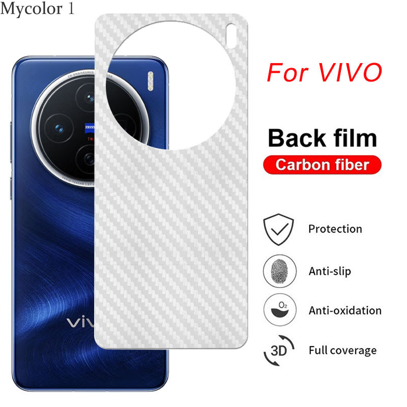 ฟิล์มหลังลายเคฟล่า VIVO X200 Pro Mini X100s X100 Ultra X90 X80 X70 X60 Pro+ Plus 4G 5G 2024