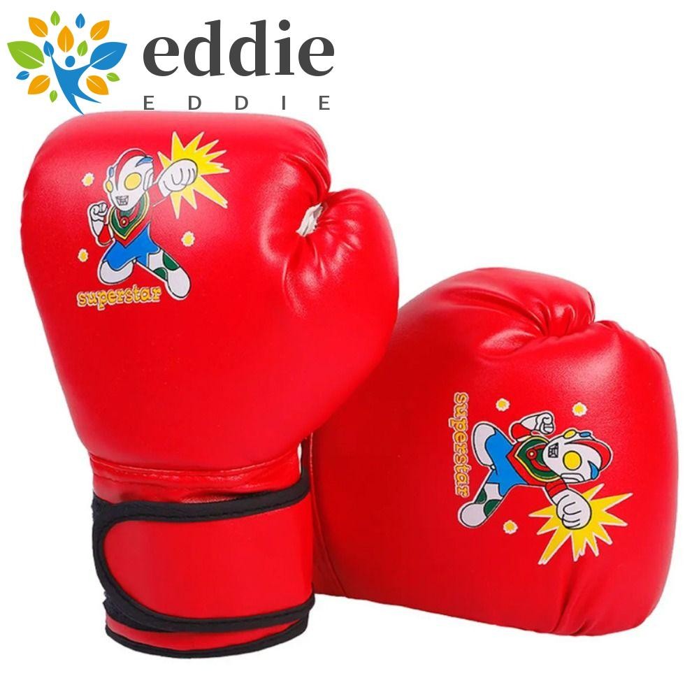 Edie นวมชกมวยเด็ก,|Masked Masked|ถุงมือกีฬาอุลตร้าแมน, ถุงมือออกกําลังกายสําหรับเด็ก Shock Man กัปตันอเมริกาหนัง PU Kickboxing ถุงมือป้องกัน Sanda กีฬา
