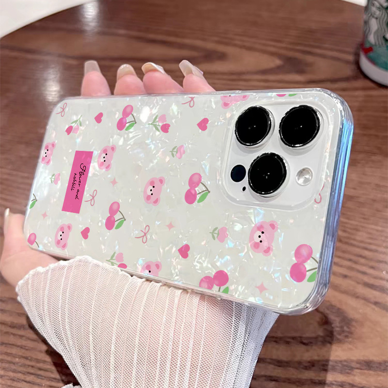 เคสแข็งคุณภาพเงางาม หมีแฟชั่นน่ารัก เคสไอโฟน11 iphone13 14 12 15 11 16 Pro Max 7Plus 8Plus SE XS Max X XR เคสไอโฟน13 ราคา ถูกที่สุด ดีลบีเคเค แกลเลอรีภาพที่ 5