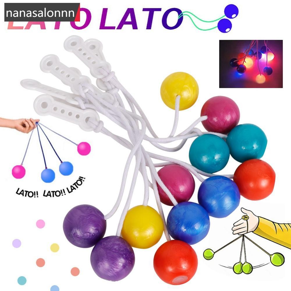 Nanasn| Latto Toy Lato Toy Tok Tok Old School Toy Click Clack Ball Bump Ball clackers Decompression 