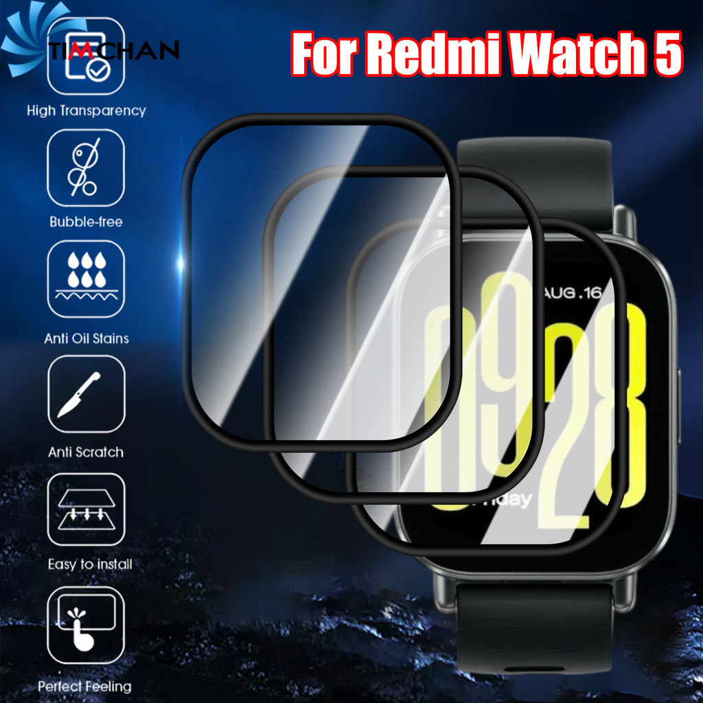 1/5pcs สําหรับ Mi Redmi Watch 5 - 3D โค้ง PMMA Flim - ฟิล์มไฮโดรเจล - อุปกรณ์เสริมสมาร์ทวอทช์ - ยืดหยุ่น, ป้องกันรอยขีดข่วน, กันกระแทก - ตัวป้องกันหน้าจอ TPU แบบนุ่ม