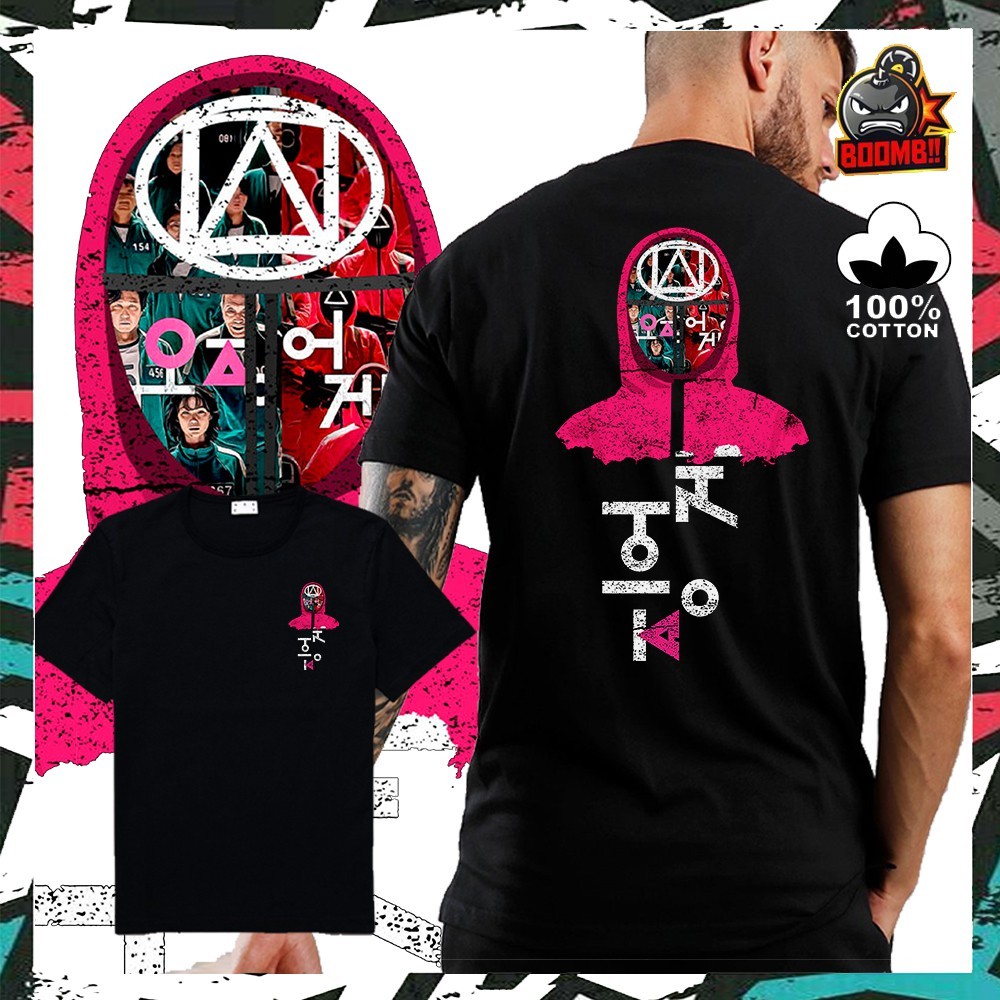 🐋🐋  SQUID GAME 6 100% Cotton Tshirt T Shirt Top Men Women Unisex S-5XL