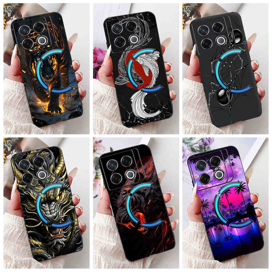 Infinix GT 20 Pro X6871 แฟชั่น Dragon Spider สไตล์รูปแบบปลอก Infinix GT20 Pro 5G ซิลิโคนสีดําเคสโทรศัพท์แบบนุ่ม