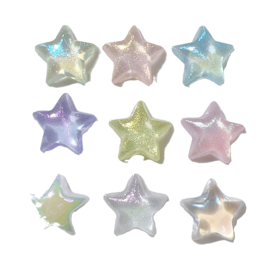 การ์ตูน Aurora สี Star Croc Jibbits อะคริลิค Fitting รองเท้า Charms DIY เครื่องประดับ Jibitz Croc Mini ดาวห้าแฉก jibits สําหรับสาวรองเท้าอุปกรณ์เสริม