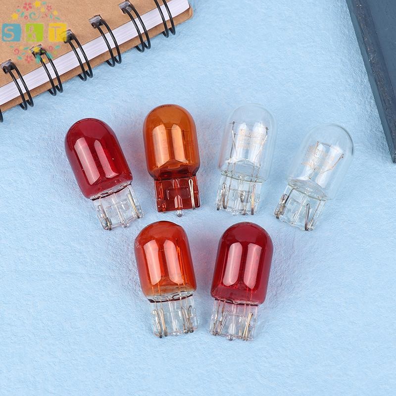 [S&T] T20 7440 7443 WY21W W21W หลอดฮาโลเจน 7443 W21/5W T20 Super Bright ไฟถอยหลังสํารองสําหรับโคมไฟสัญญาณรถยนต์ 12V {th}