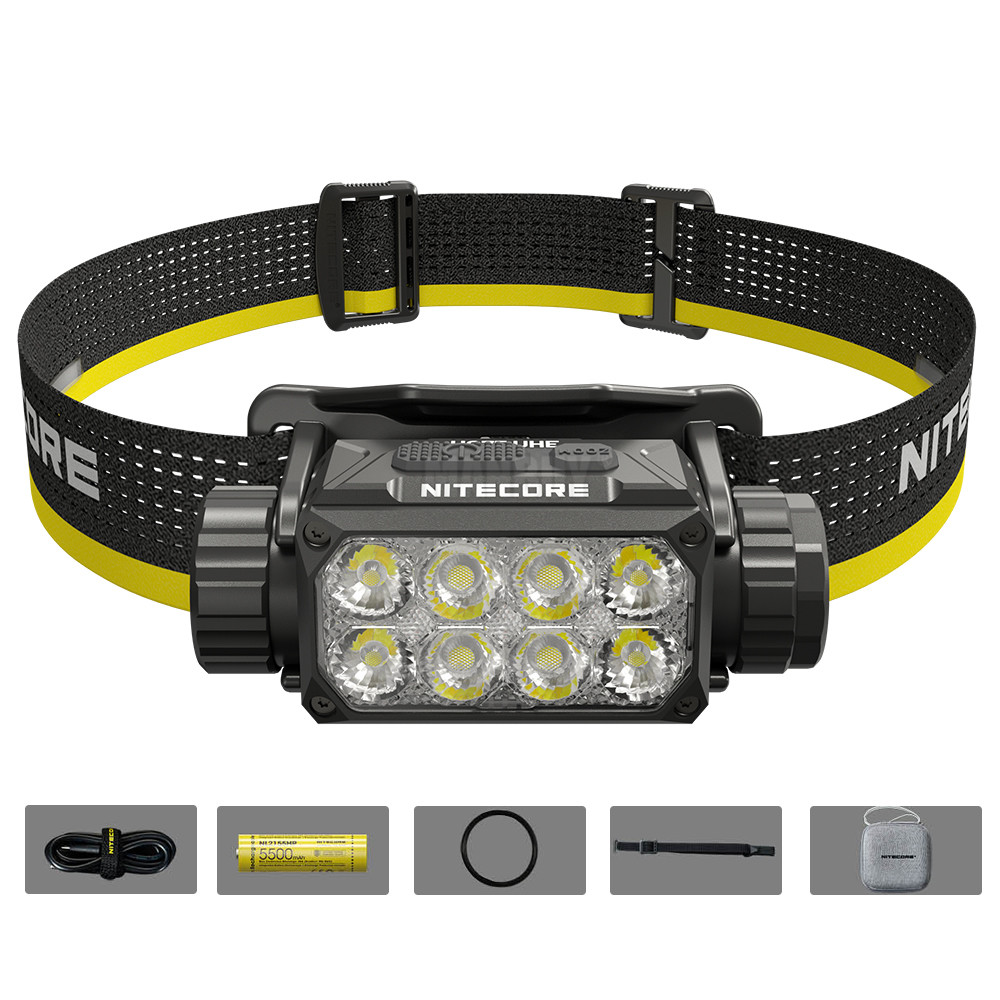 NITECORE HC75 UHE 3000 Lumens UHE LEDs สปอตไลท์แบบชาร์จไฟได้ E-focus ปรับไฟฉายทํางาน
