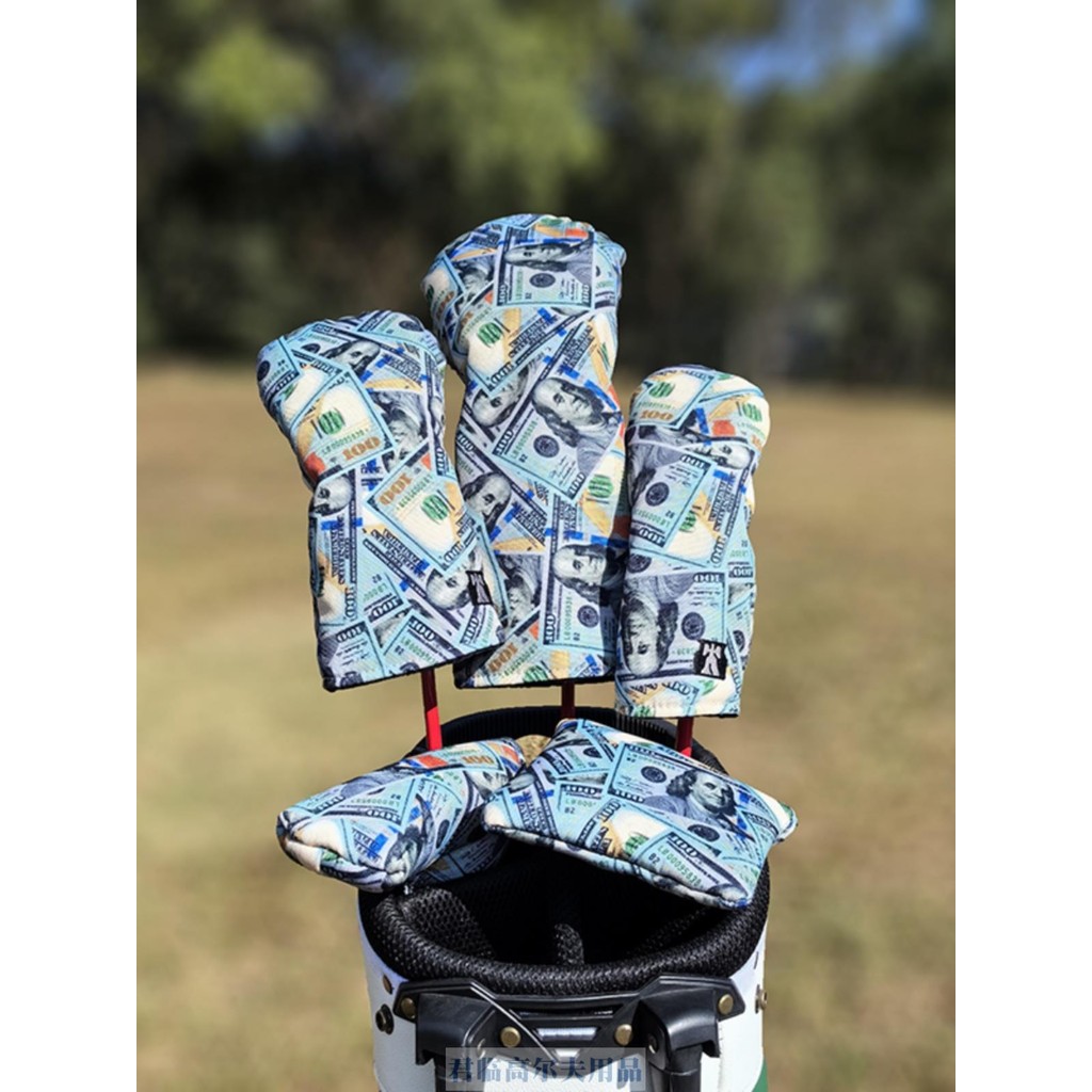 Dollar Dollar Golf Club Cover Protective Cover No. ฝาครอบหัวไม้ 1 หัว เบอร์ 1 ฝาครอบพัตเตอร์แม่เหล็ก