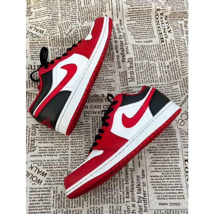 รองเท้า Air Jordan 1 Low สีขาว แดง ดำ 553558     -163