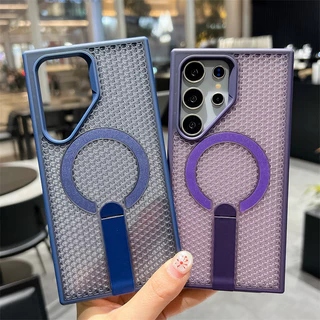 Magnetic Cellular เคสกระจายความร้อนสําหรับ Samsung Galaxy S26 S25 S24 S23 Ultra Plus A56 A55 A36 A35 A225 A15 Kickstand ฝาหลัง