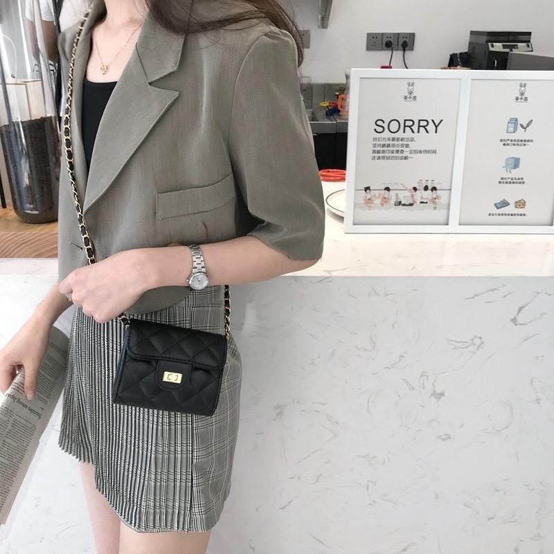 【พร้อมส่ง】กระเป๋าสตางค์ กระเป๋าถือ สะพายข้าง หนัง PU สไตล์เกาหลี