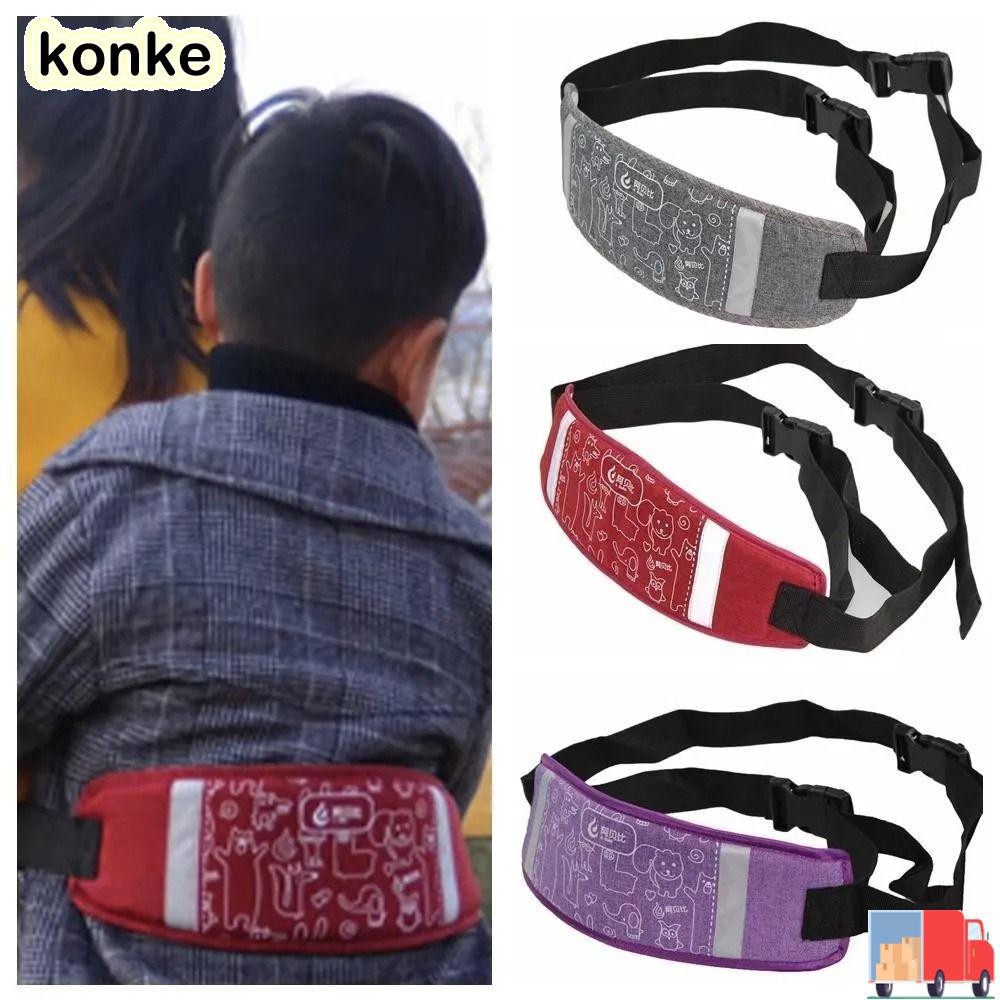 KONKE สายรัดรถจักรยานยนต์สําหรับเด็ก, ปรับได้ด้วยสายรัดที่นั่งนิรภัยสําหรับเด็กแบบสะท้อนแสง, ผ้าสายรัดนิรภัยหน้าอกกันลื่นที่แข็งแกร่ง