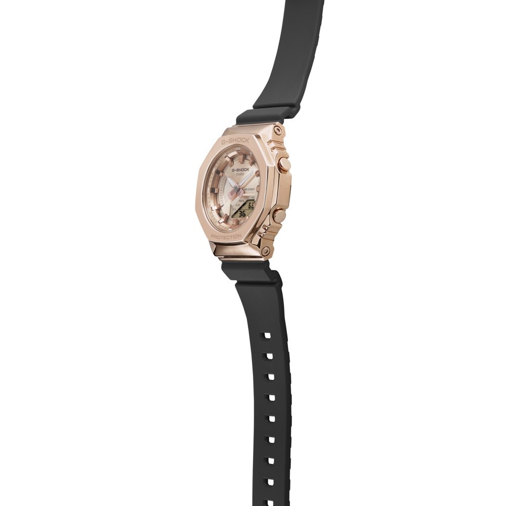 CASIO นาฬิกาข้อมือผู้หญิง G-SHOCK MID-TIER รุ่น GM-S2100PG-1A4DR วัสดุเรซิ่น สีพิงค์โกลด์