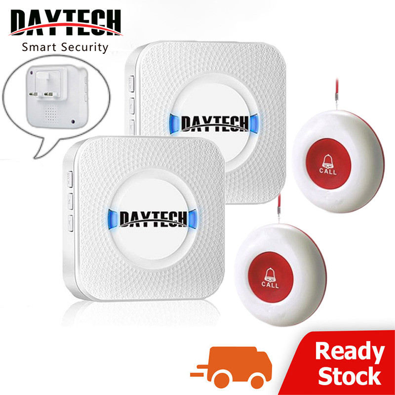 Daytech กระดิ่งปลุกฉุกเฉิน Calling Wireless Careg เพจเจอร์สําหรับผู้สูงอายุ/ผู้ป่วย/Disabled 老人用器