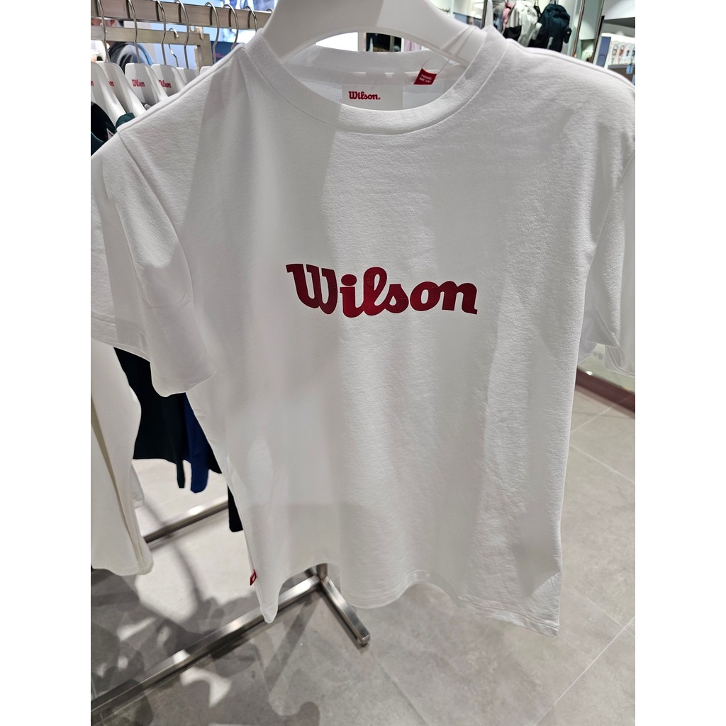 Wilson Tennis Series เสื้อยืดผู้ใหญ่พิมพ์ลายโลโก้ขนาดใหญ่