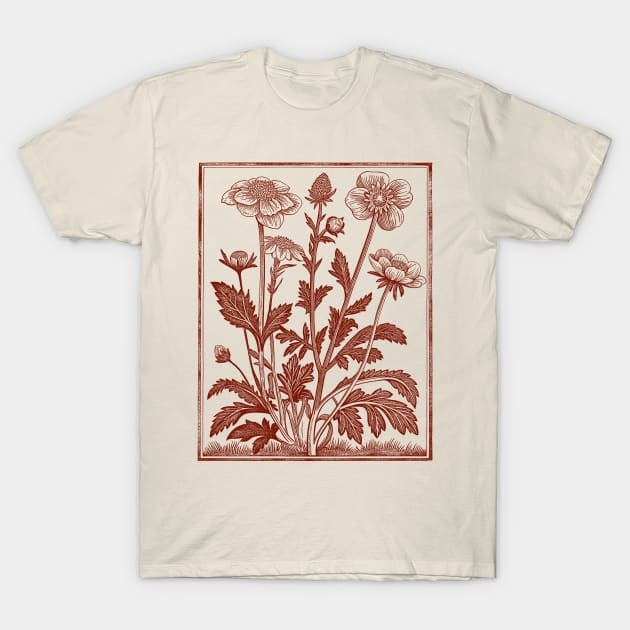 เสื้อยืด Vintage Vintage Wildflowers Shirt, 90s Retro Flowers Tee, Pressed Flowers, Gift For Her,