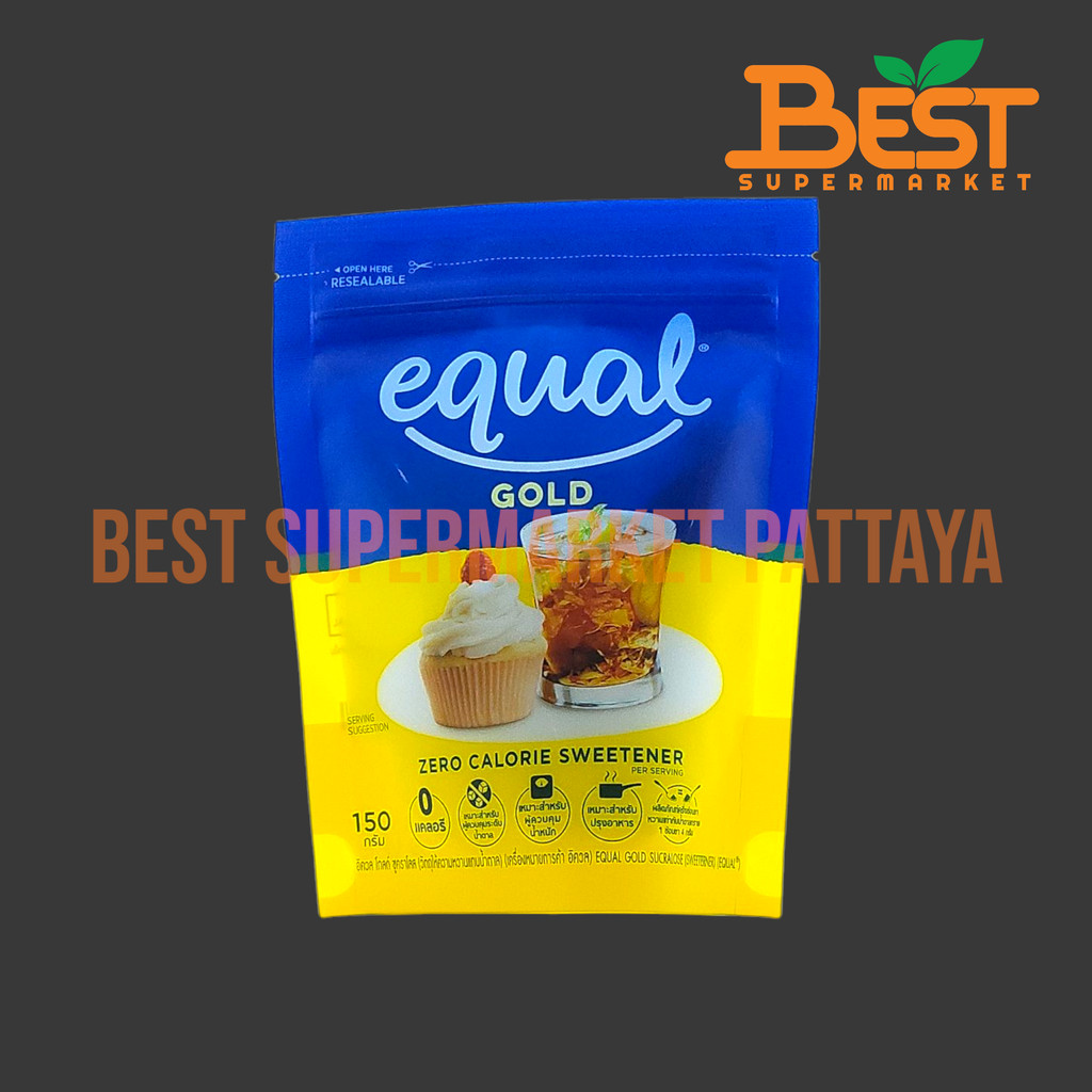 อิควล โกลด์ ซูคราโลส 150 กรัม วัตถุให้ความหวานแทนน้ำตาล Equal Gold Sucralose Just Like Sugar 150 g.