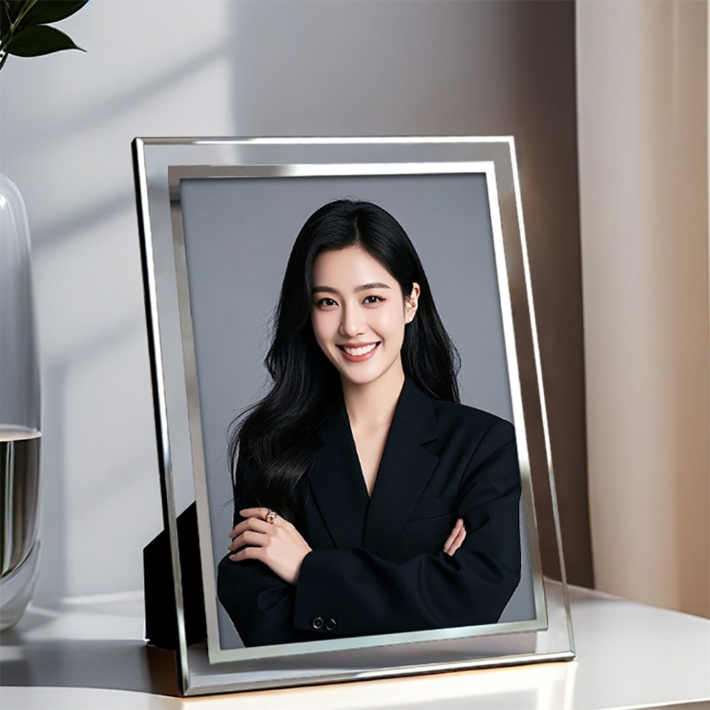 กรอบรูปว่างเปล่าพรีเมี่ยม กระจกเคลือบพิเศษ กรอบรูปคริสตัลพิมพ์ภาพความทรงจำ ของตกแต่งบ้านสไตล์หรู